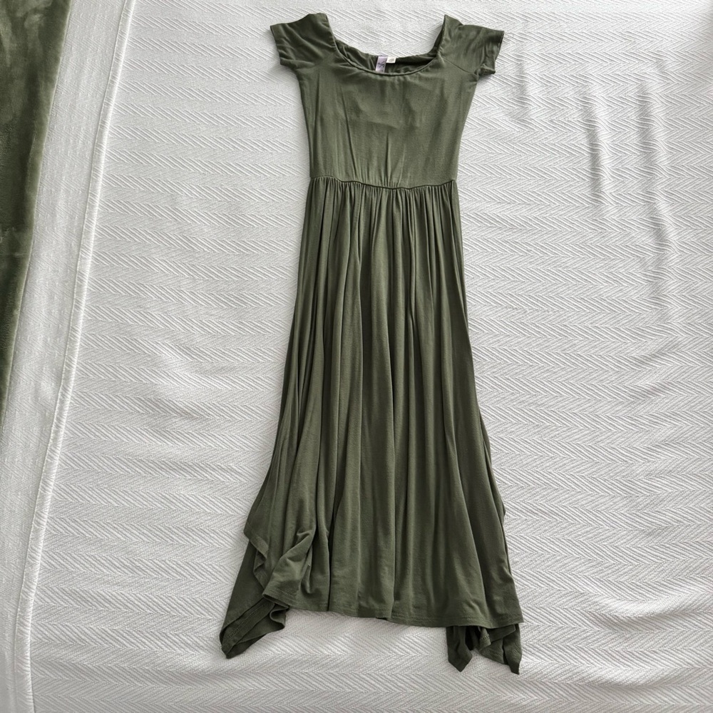 Elegant Olive Green Maxi Dress